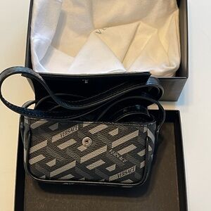 Versace Black and Gray Mini Bag